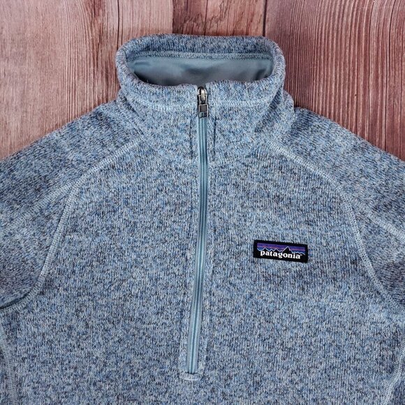 *READ* Patagonia Womens Size XXS Better Sweater 1/4 Zip Pullover Blue 25617 - Picture 9 of 15